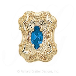 GS290 BT - 14 Karat Gold Blue Topaz Slide 